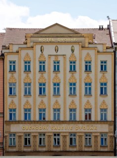 Ceske Budejowice, Budweis, Market Square, Premysla Square, Hotel Dvorak