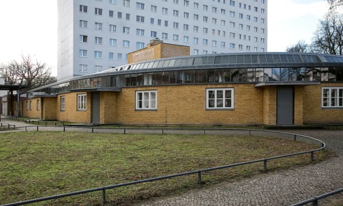 Dessau former labour office 1928-29 by Walter Gropius Partial view from east Dessau