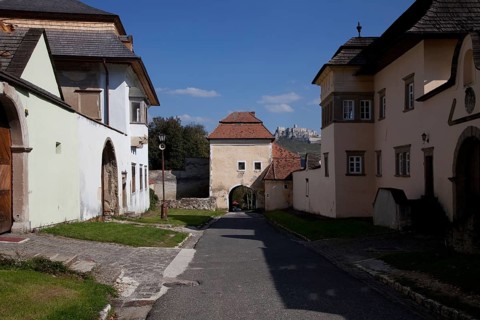 Spišská Kapitula (German: Zipser Kapitel, Hungarian: Szepeshely), street with canons' houses and