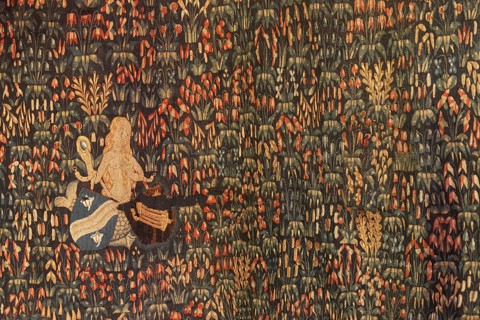 Carpet with flowers and siren behind the high altar, St., Sankt, Saint