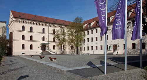 Courtyard view from the south-west as the first university building built from 1503 by Conrad