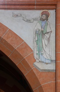Nave arcades, paintings of the 12 apostles Church of St., Church of St., St., St., Saint