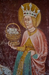 Italy S-Tyrol Tisens cemetery chapel vault painting
