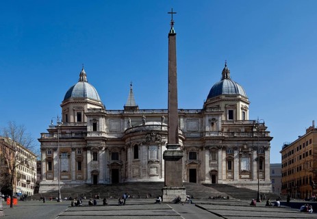 Seen from the Piazza dell'Esquilino with obelisk from the north-west, architect Giuliano da
