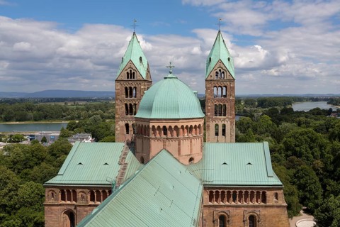 Speyer, Cathedral Church of St Mary and St Stephen, Speyer Cathedral, Imperial Cathedral, view from