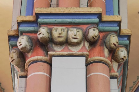 Late Romanesque capitals on the south side of the nave, St., Sankt, Saint