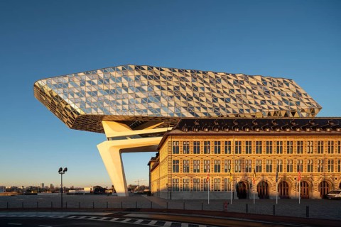 Antwerp, Port House or Havenhuis, completed in 2016, design: Zaha Hadid