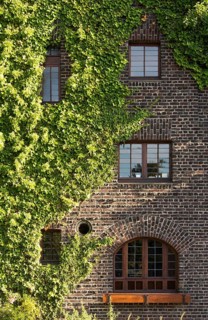 Residence for Heinrich Campendonck, built by Karl Buschhüter in 1922, north side, detail of window