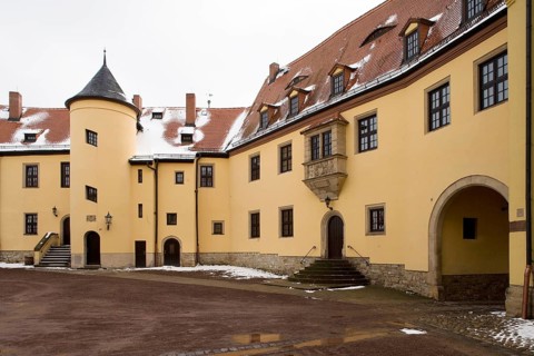 Castle courtyard from the north-west