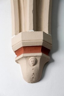 North aisle, console with face, St., Sankt, Saint