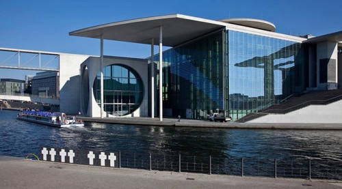 1998-2003 by Stephan Braunfels, view across the Spree from the south-west