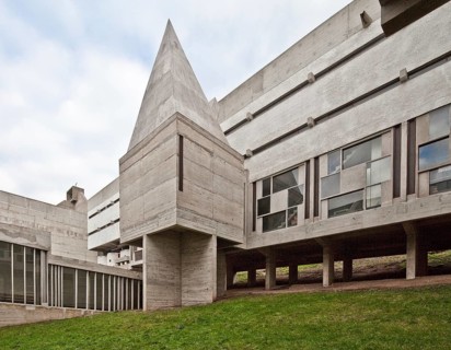 Éveux near Lyon, Sainte-Marie de La Tourette monastery, 1956-1960 by Le Corbusier, chapel in the