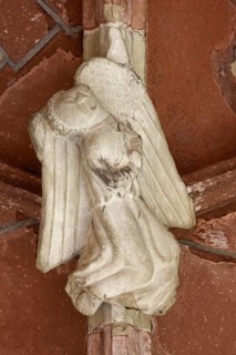 North wing of the cloister, angel as keystone in the vault, St., Sankt, Saint