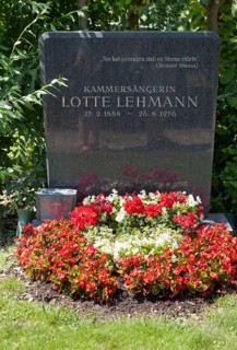 Tomb of Lotte Lehmann, 1888-1976, singer