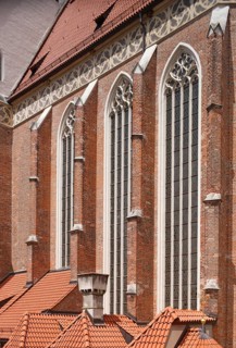 View from the parish centre to the choir, St., Sankt, Saint
