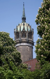 Sachs-Anh Wittenberg Castle Church View to the tower. Built 1883 - 1892
