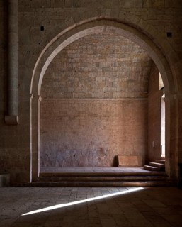 Cistercian monastery founded in 1146, church, view from the nave to the south into the west bay of