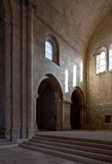 Cistercian monastery founded in 1144, church built 1175-1220, southern transept arm with side