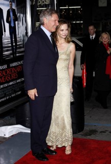 Calista Flockhart and Harrison Ford at the Los Angeles premiere of 'Extraordinary Measures' held at