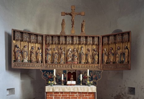 Winged altar 15th century open, St., Sankt, Saint
