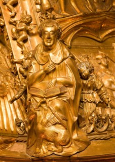 Machabean shrine (around 1520-1527) in the south transept, detail, St., Saint, Saint