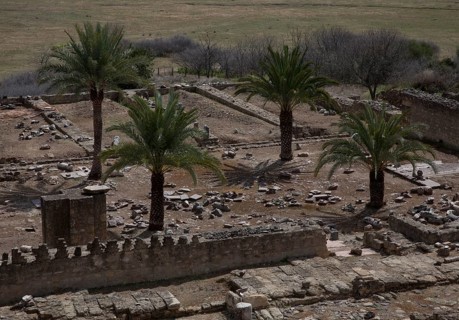 Medina Azahara, ruins of the palace city. Ruin of the mosque detail