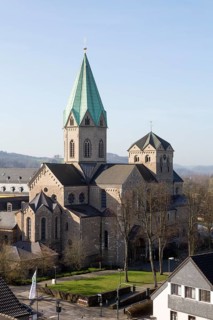 View from the north-east with the crossing and west tower