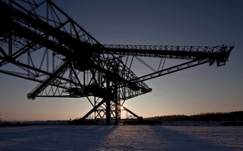 Overburden conveyor bridge F 60, length 502m, height 75m, built 1989-1991, today a visitor mine,