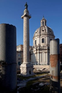 View from the south, in front the ruins of the Basilica Ulpia, St., Sankt, Saint