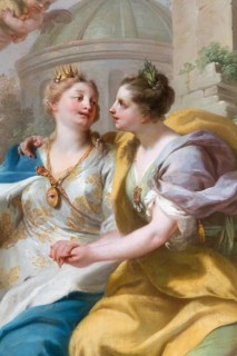 Wall painting by Stefano Torelli: Allegorical figures of the virtues of the councillors