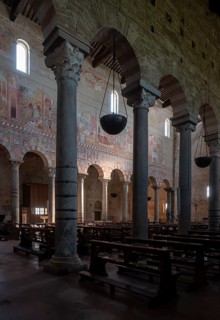 San Piero a Grado near Pisa, basilica from the 10th century, interior, view from the south aisle to