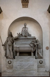 Florence, Firenze, Santa Croce, Cenotaph for Dante Alighieri, died 1321