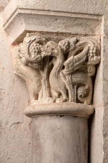Brauweiler near Pulheim, St Nicholas Abbey Church, choir, portal on the south side, right capital