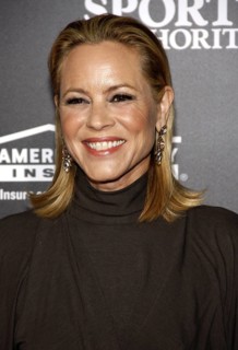 Maria Bello at the Los Angeles premiere of 'McFarland, USA' held at the El Capitan Theater in