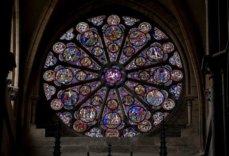 Rose window in the south transept, St., Sankt, Saint