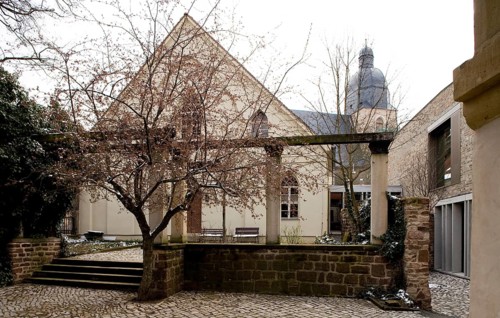 Eisleben, Luther-Armenschule and St Peter's Church