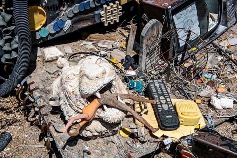 Scrap and curio dealer in Goldfield, Nevada, USA, North America
