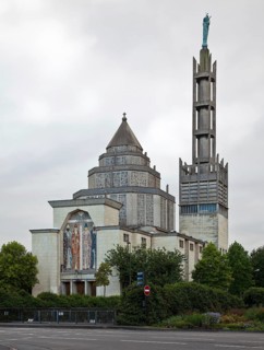 1957-61 by Paul Tournon, modelled on the Vatican pavilion at the 1937 World Exhibition in Paris,