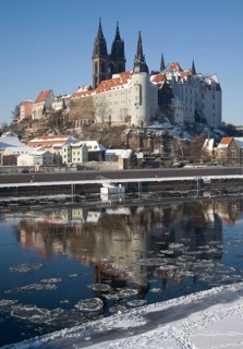 Cathedral and Albrechtsburg Castle from South-East, St., Sankt, Saint
