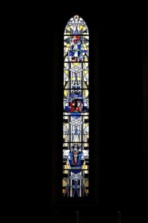 Stained glass window in the choir of St. Church, St. Church, St., St., Saint