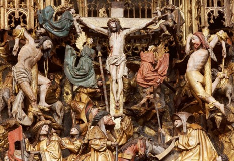 Altar with miraculous image from Mariawald Abbey, The risen Christ in the underworld with sinners