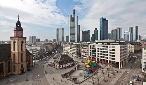 Frankfurt M An der Hauptwache View from the roof terrace of the Galeria Kaufhof department stores'