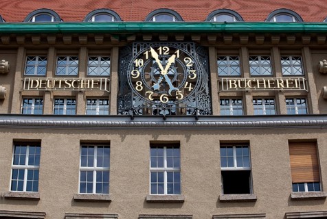Founding building erected 1914-1916 by Oskar Pusch and Carl Julius Bär as DEUTSCHE BÜCHEREI, main