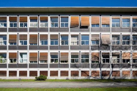 Egon Eiermann 1951-56, administration building from the south with retractable wooden blinds