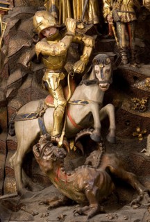 St George's Altar, Master Arnt of Kalkar (Arnt of Zwolle 1484), George's battle with the dragon,
