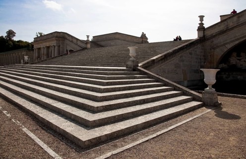 Chantilly, Chateau-de-Chantilly, castle park, grand staircase