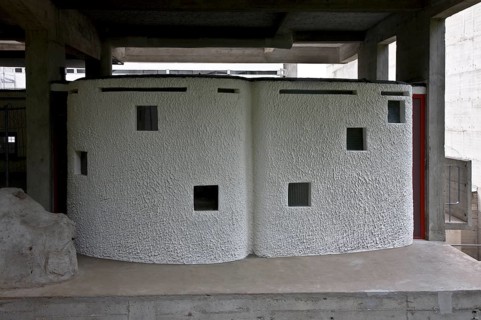 Le Corbusier 1956 to 1961, gatehouse under the east wing, St., Sankt, Saint