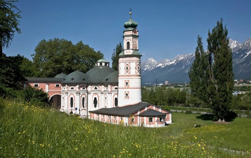 Österr Volders b Innsbruck Karlskirche v SO. Monastery church of the Servite Order