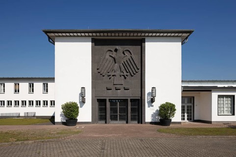 Butzweilerhof, reception building from 1936 with eagle