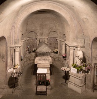 Crypt with tomb of St Radegonde, St, Saint, Saint